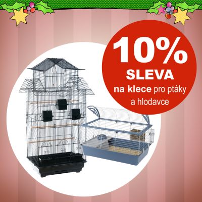 10% sleva na klece pro ptáky a malá zvířata v Zoohit.cz