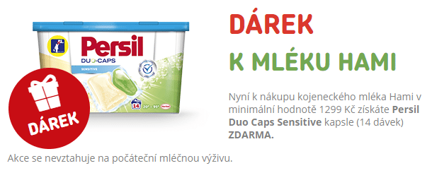 Persil Duo Caps ZDARMA k mléku HAMI na Feedo.cz