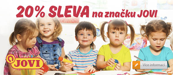Sleva 20% na kancelářské, výtvarné a psací potřeby značky JOVI.